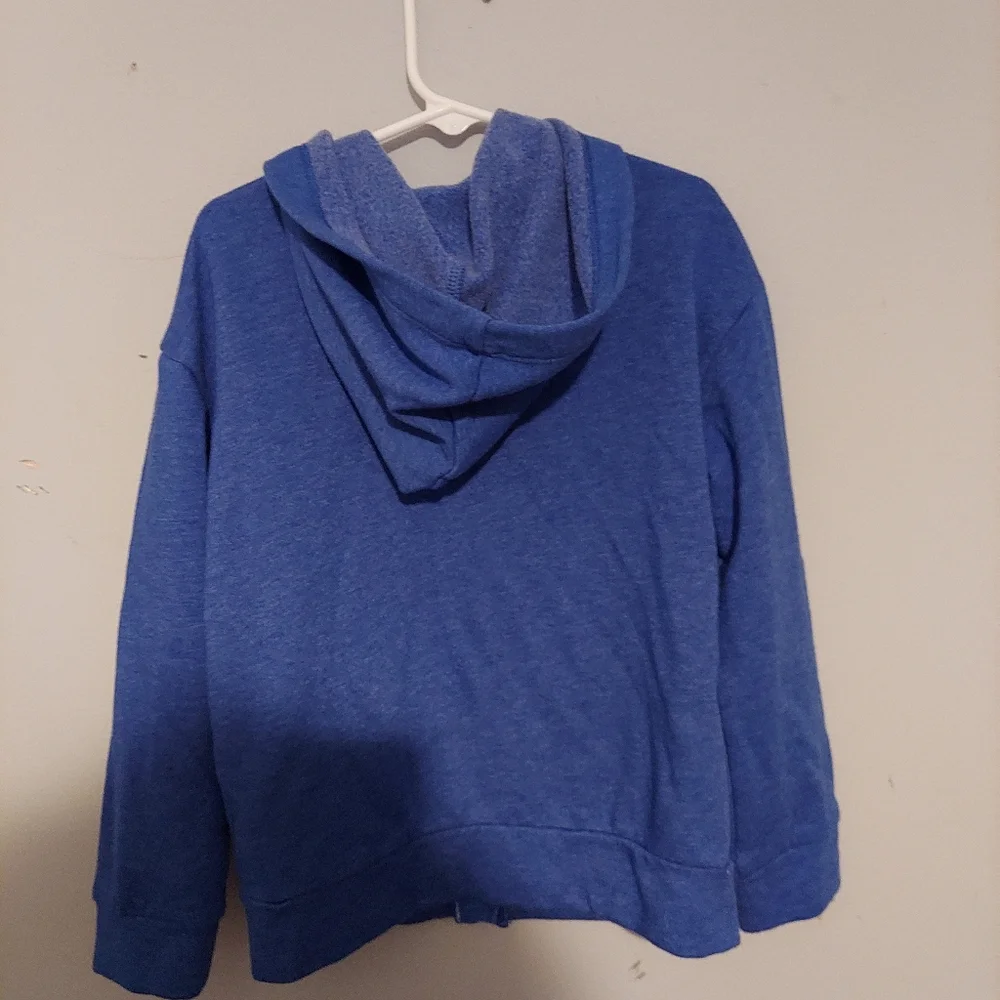 Children's Place Full Zip Hoodie Jacket Size 5/6 Blue Rainbow Girls